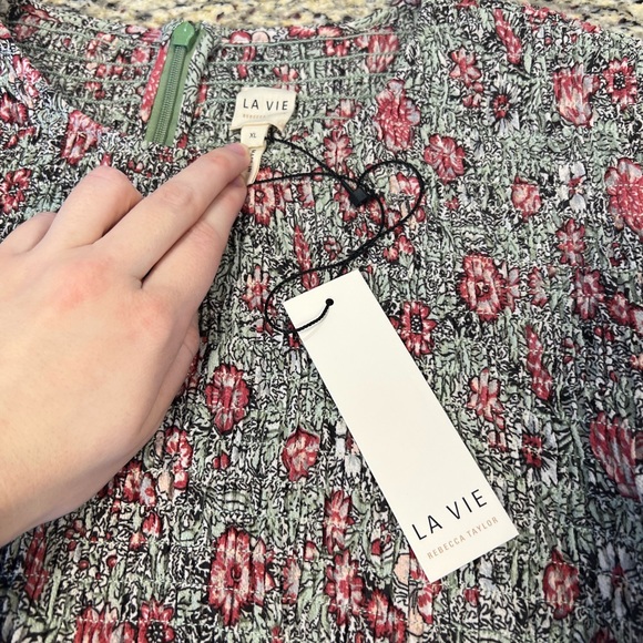 NWT La Vie Rebecca Taylor Camila Floral Dress - Picture 7 of 8